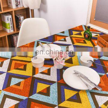 Colored Geometric Tablecloth Party Table Cloth Custom Design Cotton Table Cloth photo-2