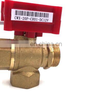 DC12V and DC24V  brass DN15 DN20 CWX-20P 1.0B 2nm mini 3way 3-way motorized actuator valve