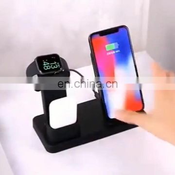 4 In 1 Charger 2019 Wireless Charging Mat Pad Phone Holder For Apple/Watch For Iphone 8 Plus Mobile Wireless Charger