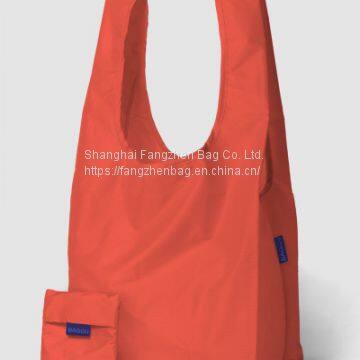 Big Supermarket Foldable Shopping polyester bag into Pouch Eco Friendly Rpet Tote Reusable Grocery Bags