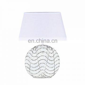 European Style Retro Desk Lamp Hand-carved Design White Ceramic Table Lamp for Hotel Bedroom photo-5