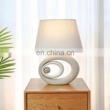 Latest Arrival Indoor Lighting Oval Shape Indoor Ceramic Lamps With Custom Lampshade photo-4