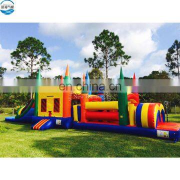 Inflatable Obstacle Course Challenge, Red Inflatable Climb Obstacle Game for Kids photo-4