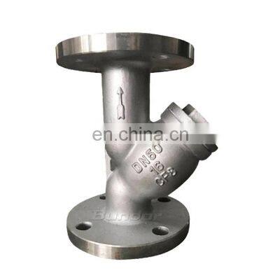 Bundor Stainless Steel DN50-DN600 Flange End CF8 body PN16 Y Type Strainer