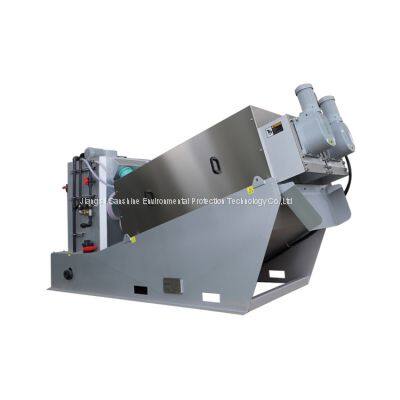 Volute Type Sludge Dehydration Multi-plate Screw Press Dewater Machine for Slaughter House Waste Water Treatment