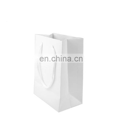 Wholesale customized design printing plain white paper packing bag