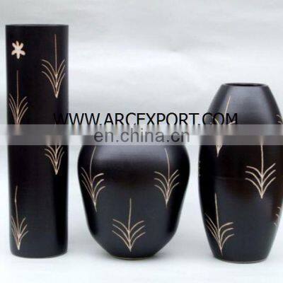 Large Hammered Design Aluminium Flower Vases