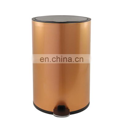 Touchless stainless steel waste pedal bin hotel room