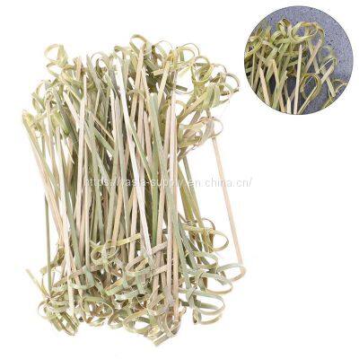 High Quality Colored Decorative Bamboo Knotted Skewers 120mm