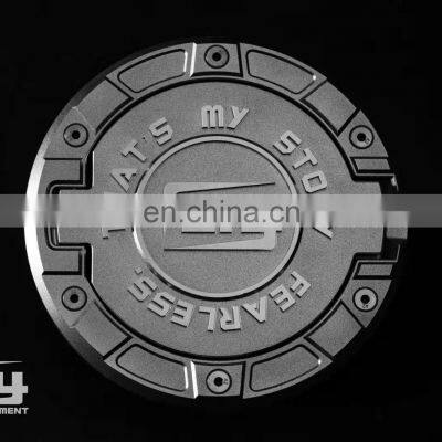 New Design Car Accessories Gas Tank Cover for Jeep Wrangler JL Gas Cover Aluminum 07+ CNC Offroad for Jeep Auto Parts