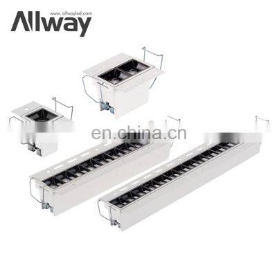 Easy Installation Strobe Free Indoor Office Home 2 4 10 20 30 W LED Recessed Linear Down Light