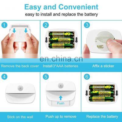 Cabinet Light Wireless Dimmable Touch Motion Sensor Rechargecable Sensor Dual Color Night Lamps