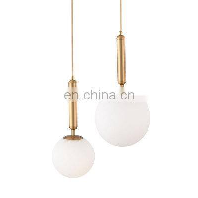 Modern E27 White Glass Ball Hanging Lamp Round Single Vintage Chandelier Pendant Ceiling Light