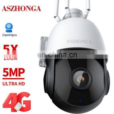 4GSIM CARD 5MP Wireless Security IP Network Camera 5X Zoom HD PTZ Outdoor Home Surveillance Dome Cam CCTV 50M IR Night Vision photo-2