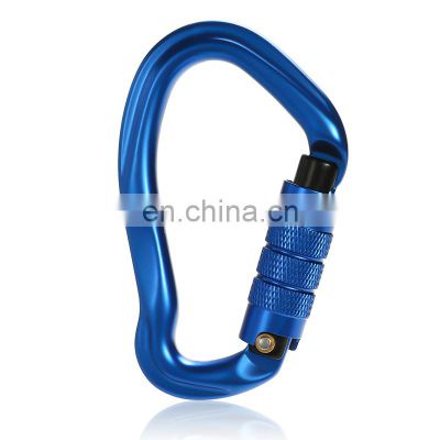 JRSGS Carabiner Clips Aluminium Snap Hook 23kN Ultra-Light Locking Climbing Carabiner Customized the logo