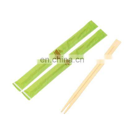 Disposable Bamboo Sushi Chopsticks with Customized Logo and Design Packed in Paper Wrapper Chopsticks