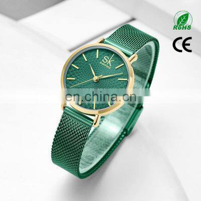 SHENGKE Original Watch Manufacturer K0006L relogio feminino Steel Mesh Lady Wristwatches Strap Fancy Ladies Watches Dropshipping