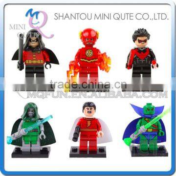 Mini Qute DECOOL 6pcs/set Marvel Avenger super hero The flash building block action figures educational toy NO.0128