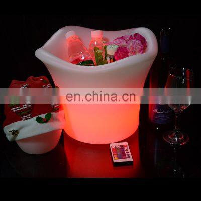 KTV/ Nightclub Party rechargeable luxury flashing wine plastic Glowing Oval Shape Boat Led Flashing Beverage Wine Bucket