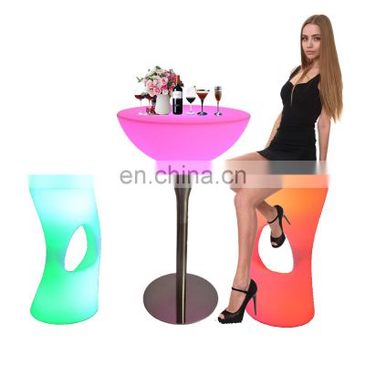 bar tables /Modern RGB LED Bar Furniture Colors Changing Plastic Light Up Single LED Cafe Table and Chairs