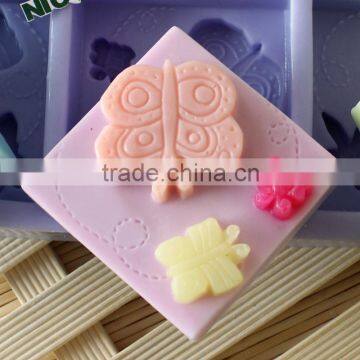 Three Cavity Square Food Grade Silicone Mould For Soap Cake Chocolate Jelly Pudding Making photo-3