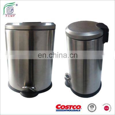 High Quality Stainless Steel Waste Bin Pedal Dustbin Step Bin With Soft Close Cover