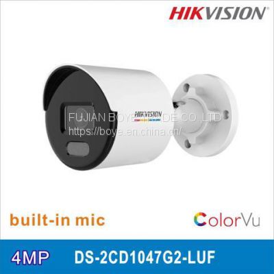 Hikvision 4MP 2.8mm POE DS-2CD1047G2-LUF ColorVu Lite H.265 Indoor/Outdoor CCTV Camera IP Bullet IR Onvif Support Mic and SD card slot