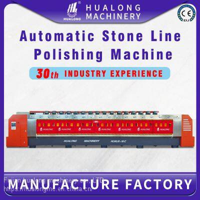 Hualong Machinery 16 heads Stone Machine kota stone polishing machine Synthetic quartz stone production line