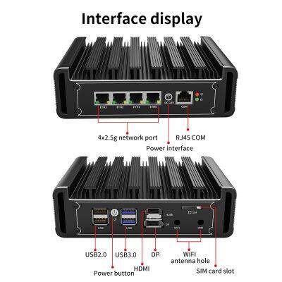 PfSense Firewall i7 1165G7 i5 1135G7 N5105 4x Intel I225 2.5G LAN 2xDDR4 NVMe Industrial Fanless Mini PC 4xUSB HDMI2.0 OPNsense photo-5