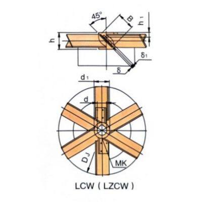 Six Sway Leaves Openning Turbine Blender Six Pitched Blades Integral Open Turbine Impeller photo-5
