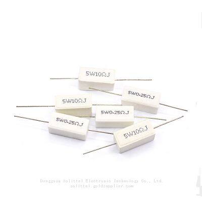 Cement Resistance 1R To 150kR Resistance Customizable SQP 5W 10W 30W 50W RX27 Cement Resistor photo-4
