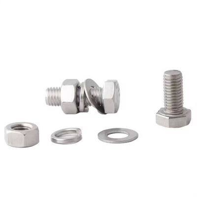 304 stainless steel hexagon bolt din933, hexagon head full thread screw, customized special-shaped part