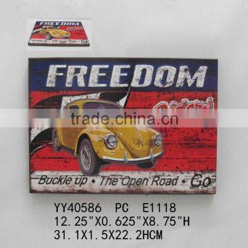 Retro embossed metal signs freedom, Rusty tin sign, vintage decorative tin sign