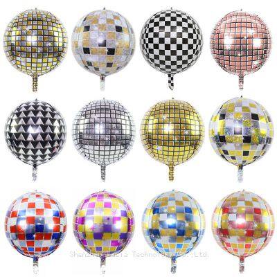 Bulk 22-Inch 4D Metallic Disco Foil Balloons for Birthday Bar Party Decorations Wholesale Supplies
