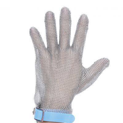 Stainless Steel Chainmail Slaughter 316L Mesh Chain Mail Cut Resistant Five Finger Butcher Safety Gloves