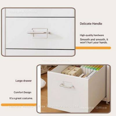 HN-CDO8 White Metal Mobile Pedestal for California Dental Offices | Rust-resistant Under-counter Steel Cabinet With Smooth-sliding Drawers photo-4