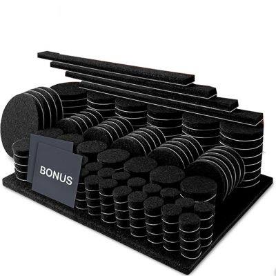 Felt Furniture Pads, Furniture Pads for Hardwood Floors, Felt Pads for Chair Legs Furniture, Floor Protectors for Furniture Black