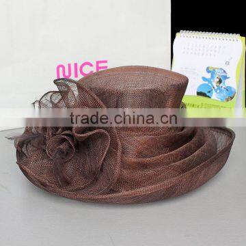 Brown Ladies Sinamay Church Hats