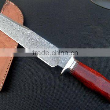 custom handmade damascus hunting knife