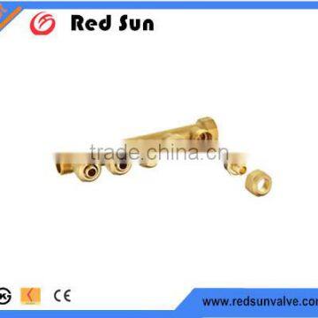 HR1080 Factory Manufacture Forged Brass Pex Pipe Collectuer Water Manifold photo-2