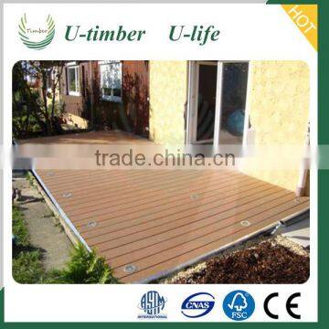 Durable in handle wood plastic composite WPC decking floor