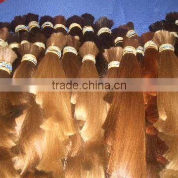 Natural color European Virgin human hair bulk