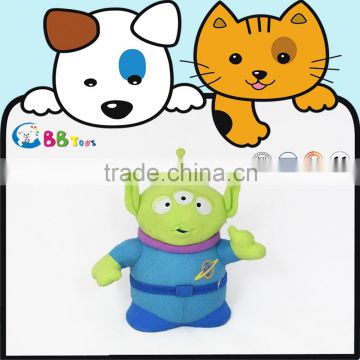 Carrefour Certified factory ICTI audits manufa cturer OEM plush toys/ green alien plush toys