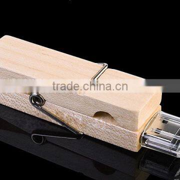 Wholesale 16gb Clip USB Stick Wood with Case