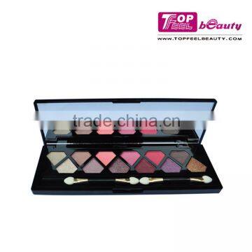 Hot sale ! Unique style 12 color eyeshadow palette with mirror