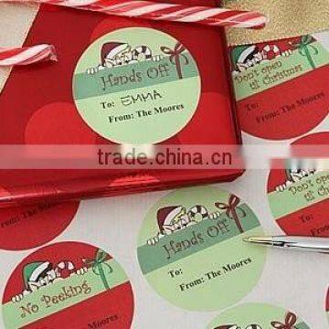 Christmas gift tag with sticker