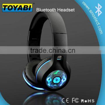 LED Foldable Wireless Bluetooth Stereo BT Headphones Bluetooth headset with mircrophone