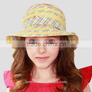 Factory Custom Made Print Little Girl Reversible Bucket Hat Wholesale