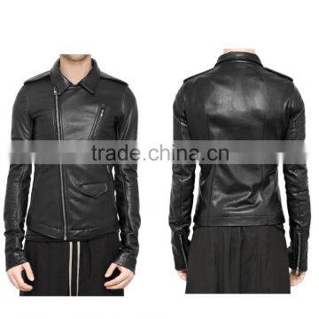 CANVAS LINED MEN LEATHER JACKET