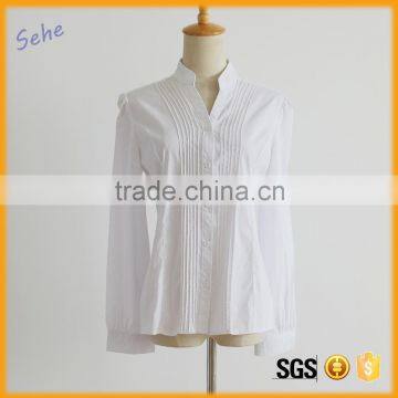 fashion lace design work shirt long sleeve checked shirt for office ladies                        
                                                                                Supplier's Choice